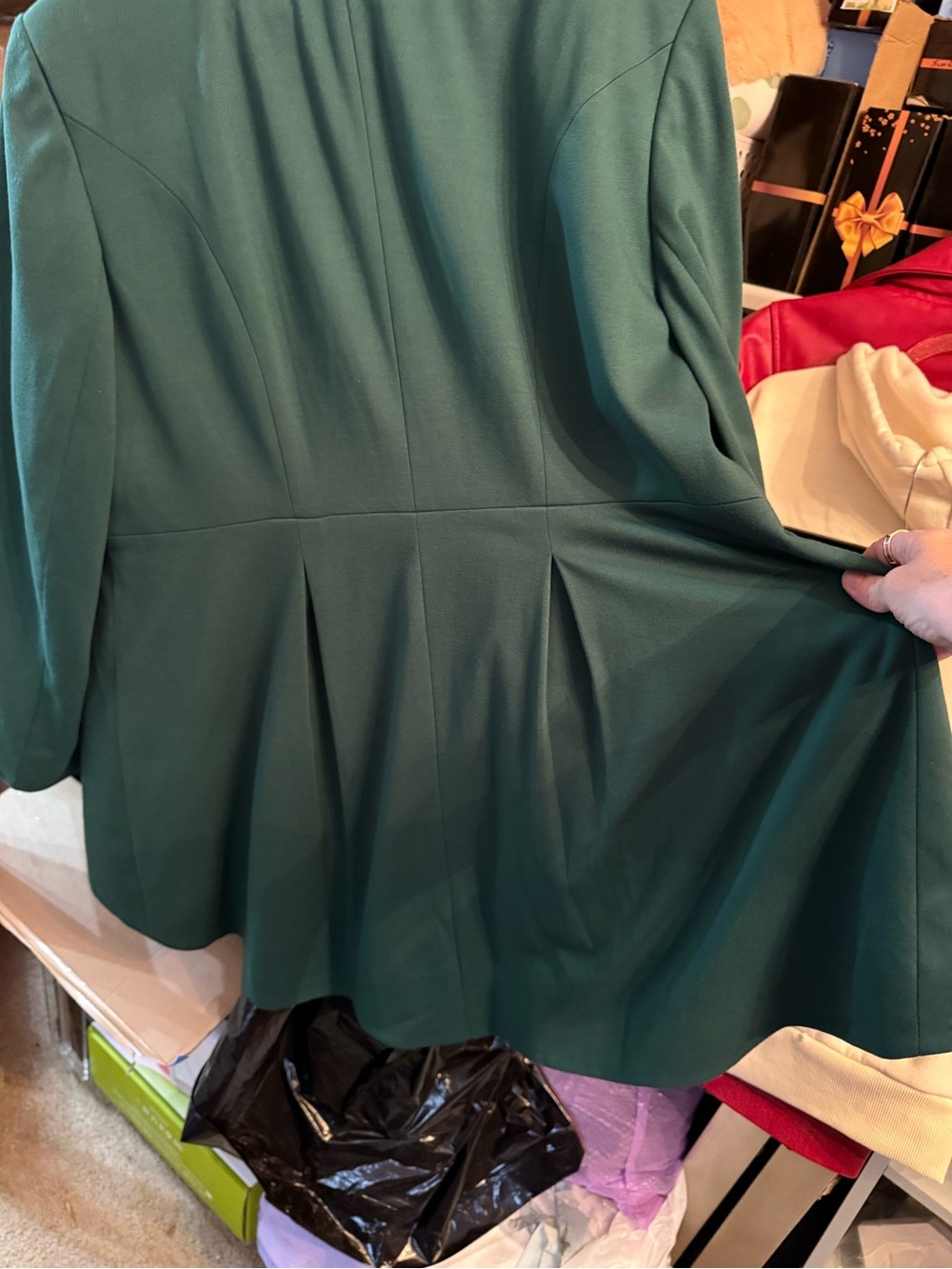 Jessica London Teal Green Double-Breasted Blazer Jacket - Picture 4 of 4